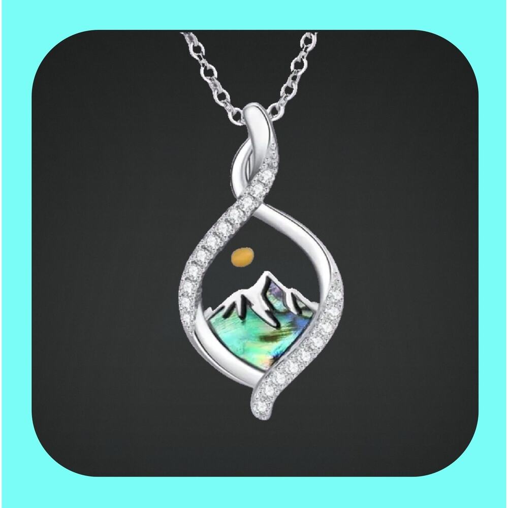 New Mustard Seed Mountain Pendant with Chain Christian Jewelry S925